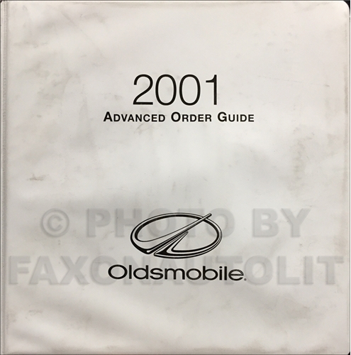 2001 Oldsmobile Advanced Ordering Guide Original