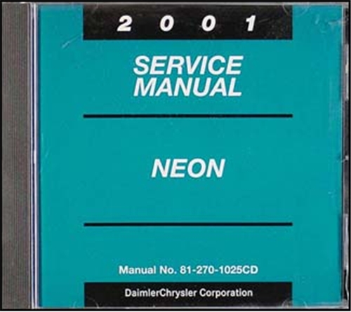 2001 Neon CD-ROM Shop Manual Original 