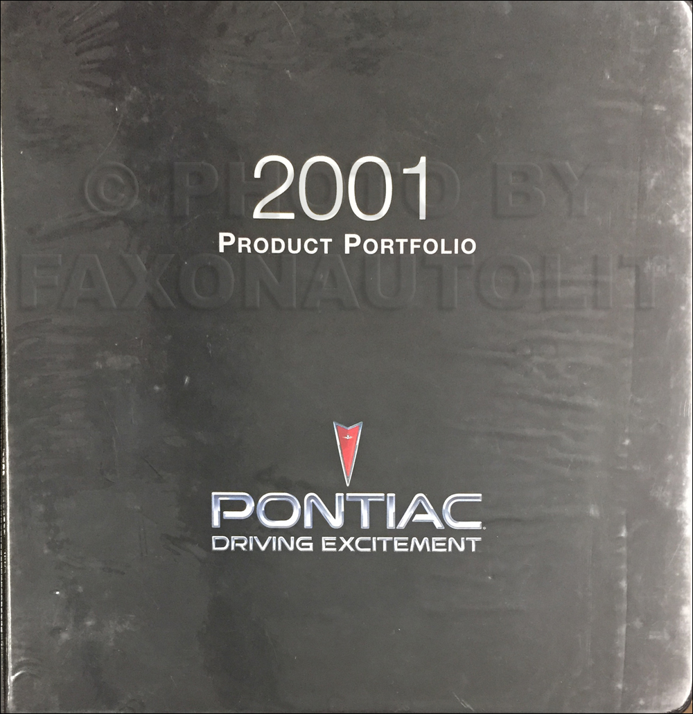2001 Pontiac Color & Upholstery, Data Book Dealer Album Original