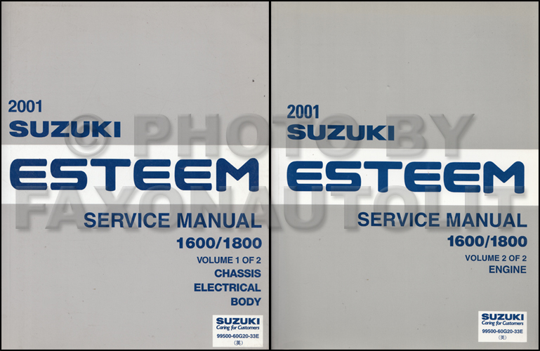 1999-2000 Suzuki Esteem Repair Manual Set Original