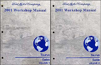 2001 Ford Taurus & Mercury Sable Shop Manual 2 Volume Set Original