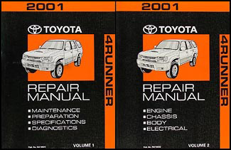 2001 Toyota 4Runner Repair Manual Original