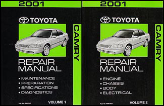 2001 Toyota Camry Repair Manual Set Original