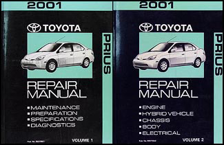 2001 Toyota Prius Repair Manual Set Original