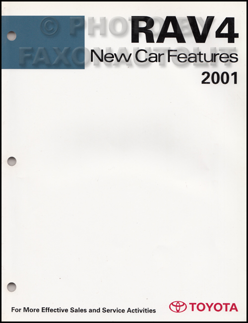 2001 Toyota Rav4 Features Manual Original