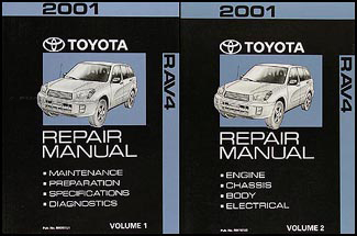 2001 Toyota RAV4 Repair Manual Set Original