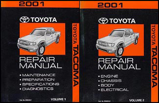 2001 Toyota Tacoma Repair Manual Original Set 