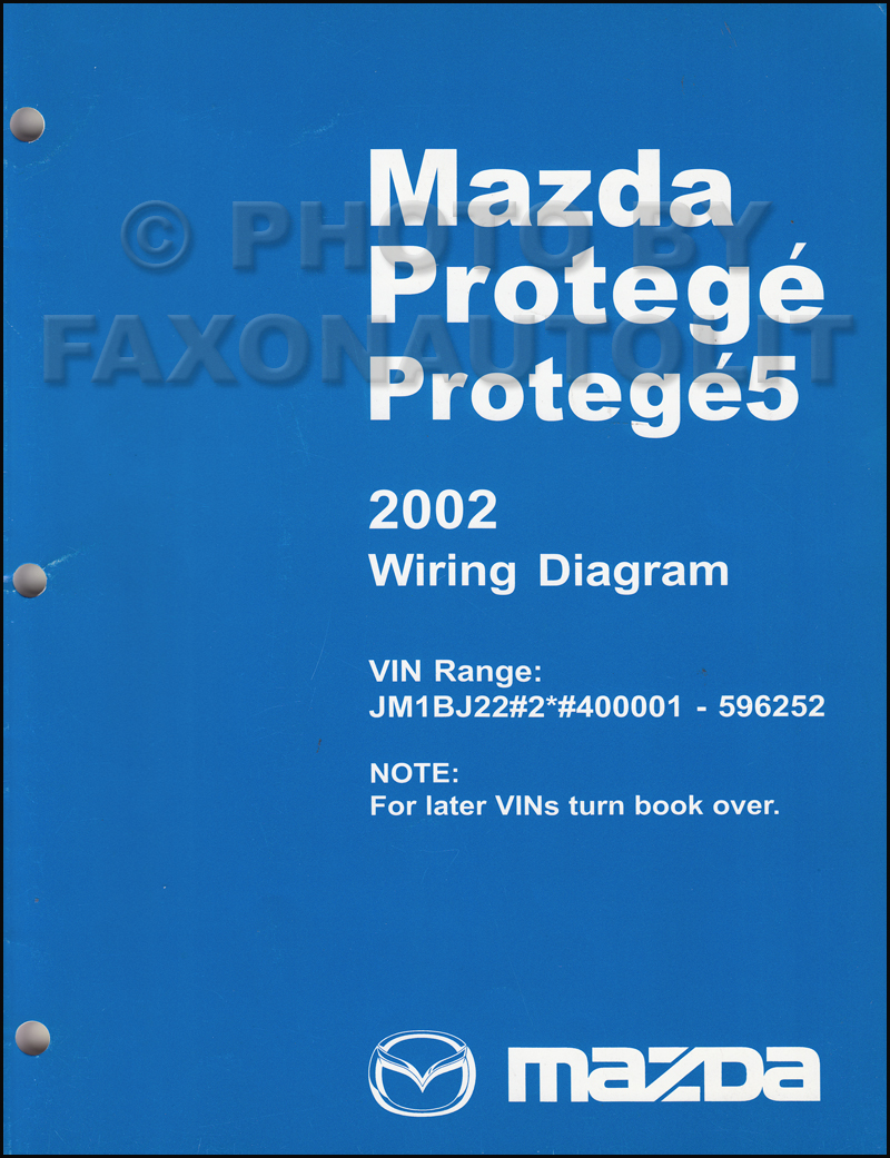 2002-2002.5 Mazda Protege Wiring Diagram Manual Original