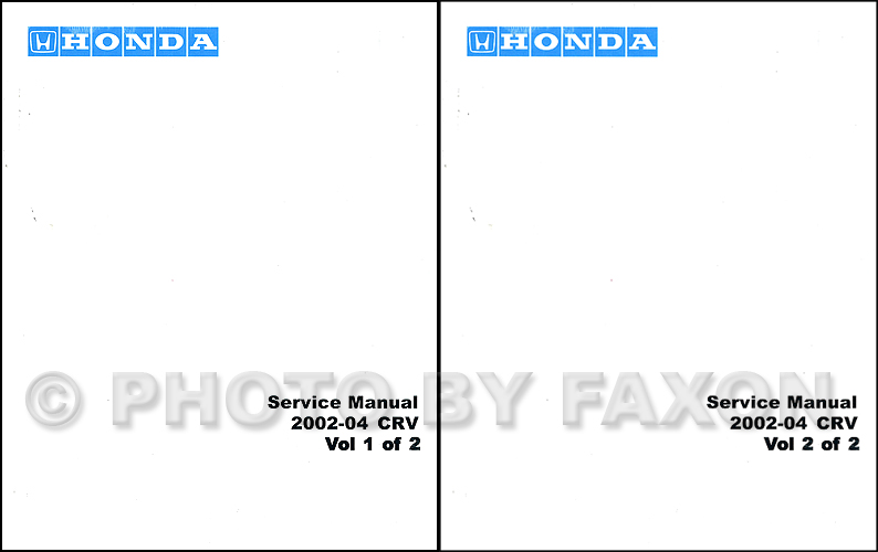 2002-2004 Honda CR-V Repair Manual Original 