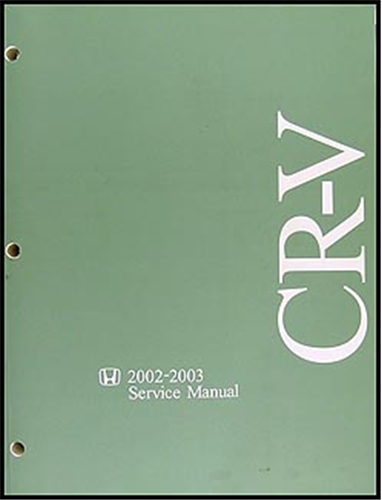 2002-2003 Honda CR-V Repair Manual Original 