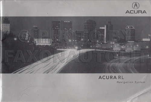 2002 Acura RL Navigation System Owners Manual Original