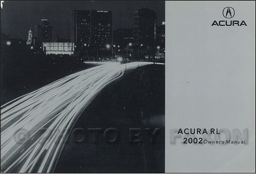 2002 Acura RL Owners Manual Original