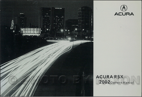 2002 Acura RSX Owners Manual Original