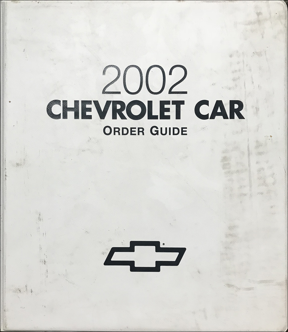 2002 Chevrolet Car Order Guide Dealer Album Original
