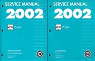 2002 Chevy/Geo Prizm Repair Manual Original 2 Volume Set 