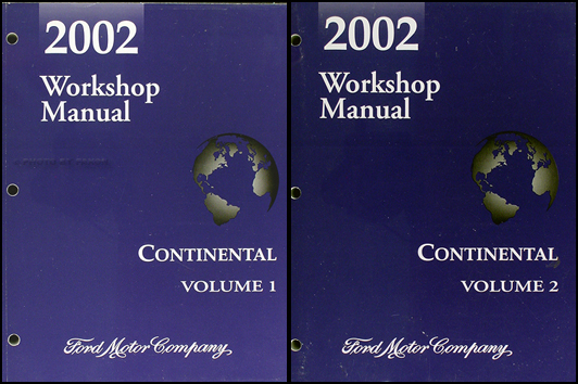2002 Lincoln Continental Shop Manual Original 2 volume set