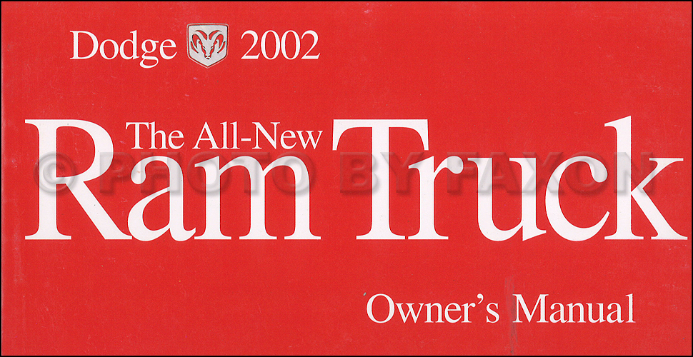 2002 Dodge Ram 1500 Pickup Truck Original Owner's Manual