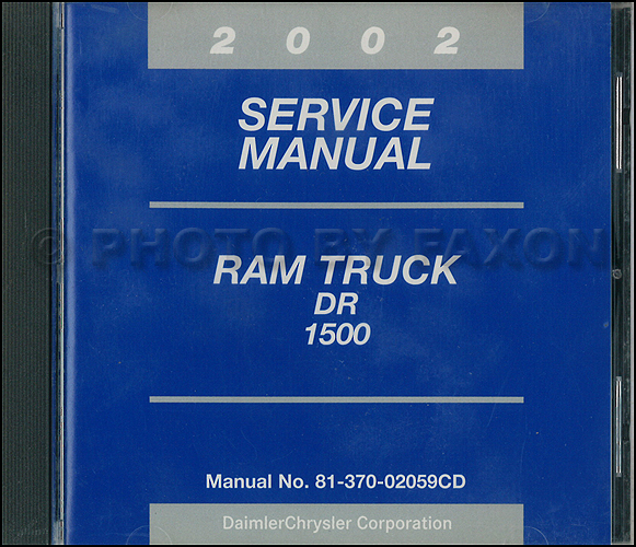2002 Dodge Ram 1500 Pickup Truck CD-ROM Shop Manual Original 
