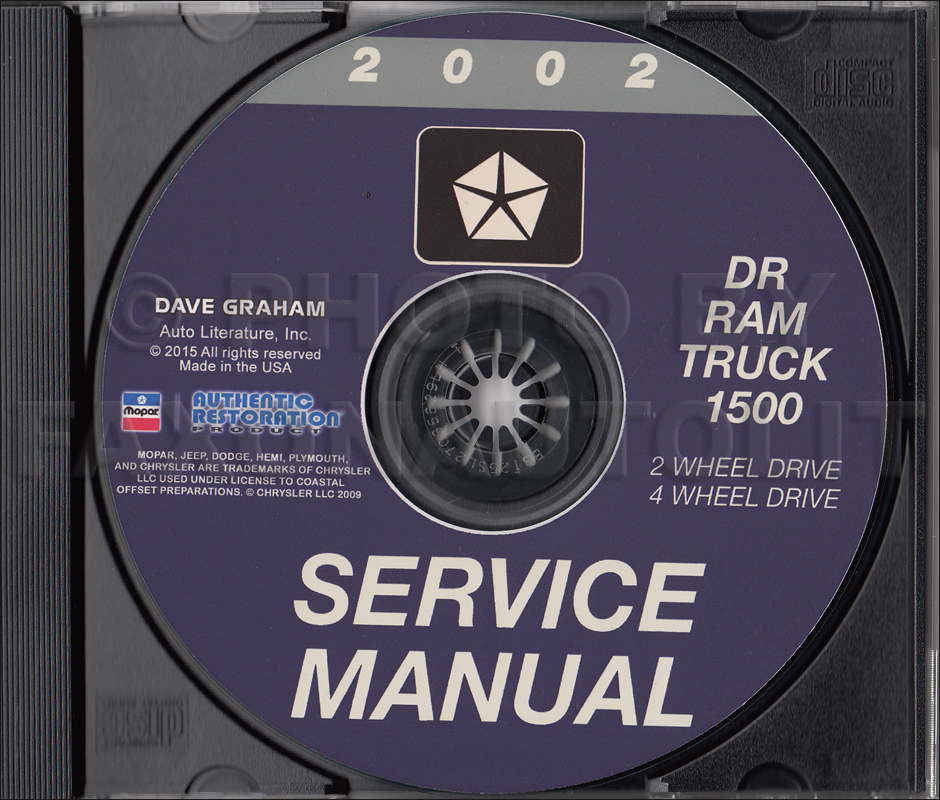 2002 Dodge Ram 1500 Pickup Truck CD-ROM Shop Manual Original 
