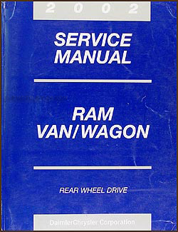2002 Dodge Ram Van & Wagon Shop Manual Original B1500-B3500