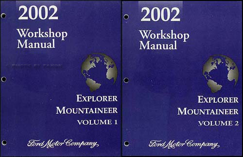 2002 Ford Explorer 4 Door Mercury Mountaineer Repair Shop Manual Original Set