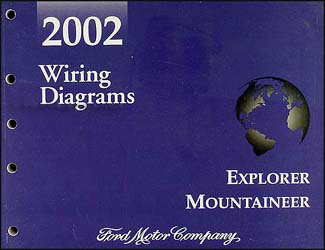 2002 Ford Explorer Mercury Mountaineer Wiring Diagram Manual Original