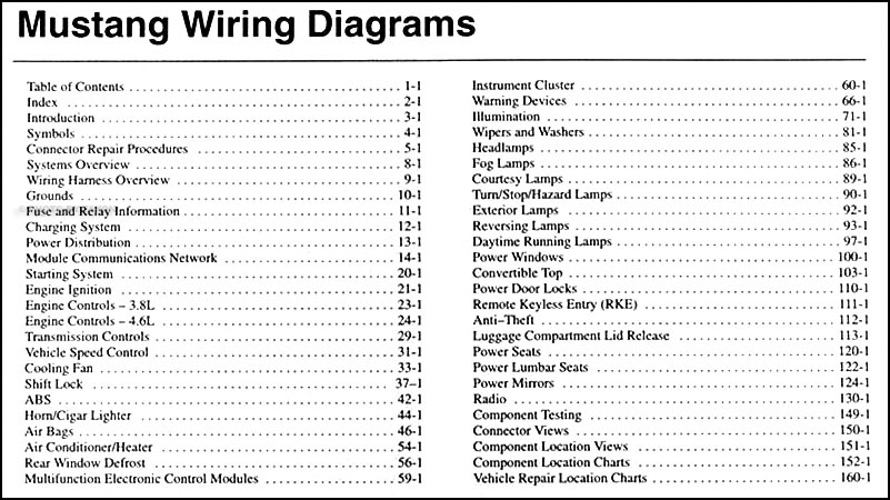 2002 FORD MUSTANG Electrical Wiring Diagrams Service Shop Manual 02 BOOK 