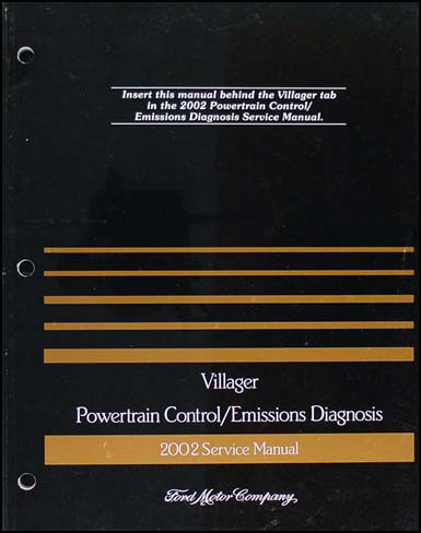 2002 Mercury Villager Engine & Emissions Diagnosis Manual 