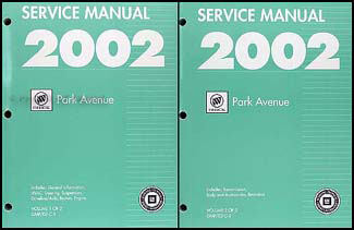 2002 Buick Park Avenue Repair Manual Original 2 Volume Set 