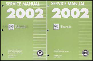 2002 Cadillac Eldorado Repair Manual Original 2 Volume Set 