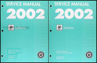 2002 Buick Le Sabre Repair Manual Original 2 Volume Set 