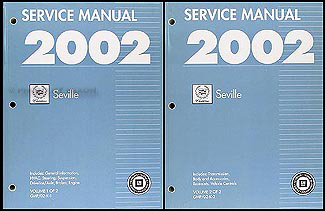 2002 Cadillac Seville Repair Manual Original 2 Volume Set 