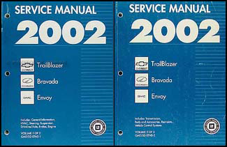 2002 Trailblazer, Envoy, Bravada Repair Manual Original 2 Volume Set 
