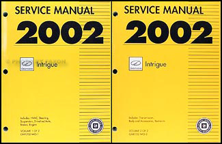 2002 Oldsmobile Intrigue Repair Manual Original 2 Volume Set 