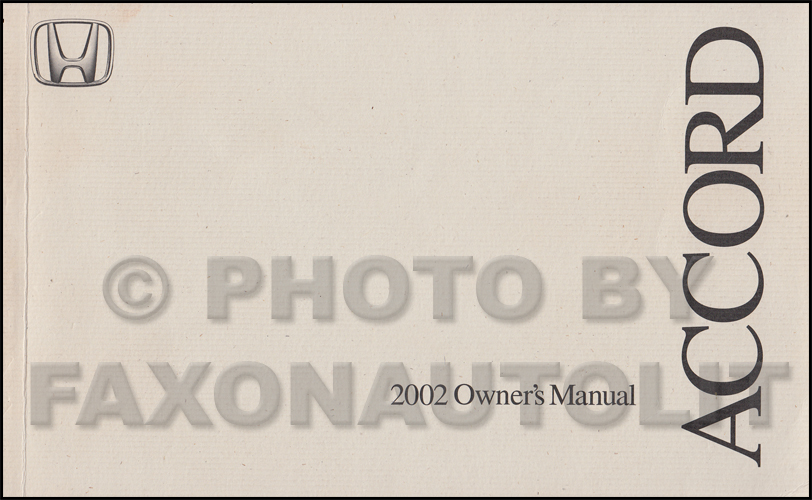 2002 Honda Accord Coupe Owner's Manual Original 2 Door