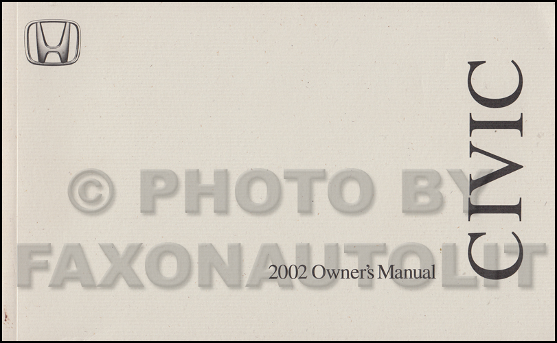2002 Honda Civic 4 Door Sedan Owner's Manual Original