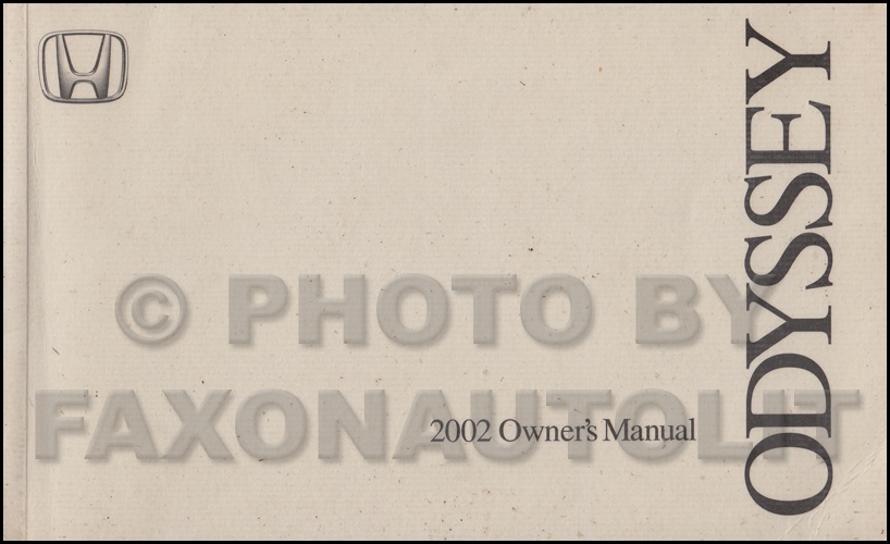 2002 Honda Odyssey Van Owner's Manual Original