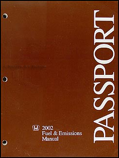 2002 Honda Passport Fuel & Emissions Repair Manual Original