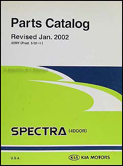 2002 Kia Spectra 4-door Parts Book Original 