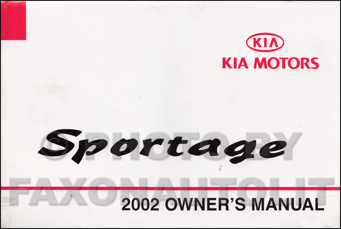 2002 Kia Sportage Owners Manual Original