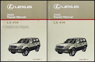 2002 Lexus LX 470 Repair Manual Original 2 Volume Set