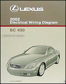 2002 Lexus SC 430 Wiring Diagram Manual Original