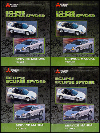2002 Mitsubishi Eclipse and Spyder Repair Shop Manual Original 4 Volume Set