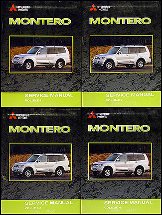 2002 Mitsubishi Montero Repair Manual Original Set