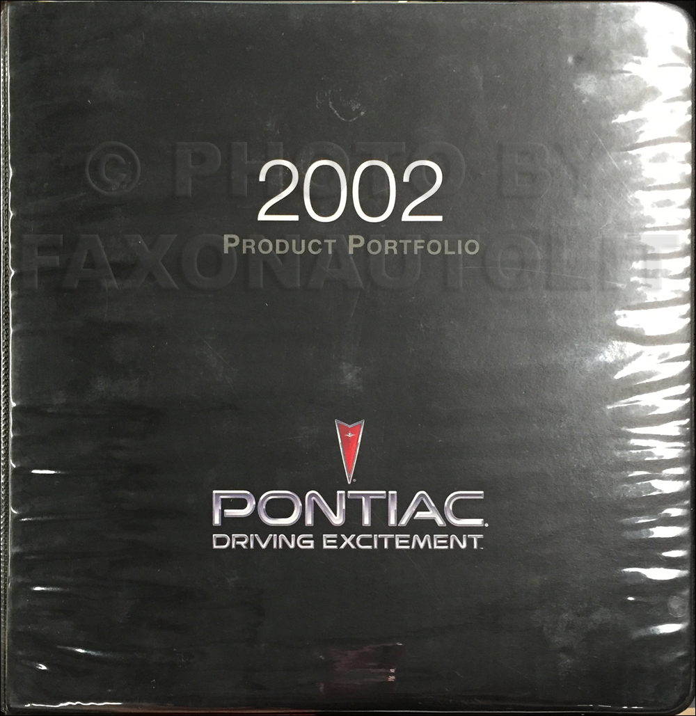 2002 Pontiac Color & Upholstery, Data Book Dealer Album Original