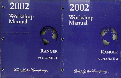 2002 Ford Ranger Repair Manual Original 2 Volume Set 