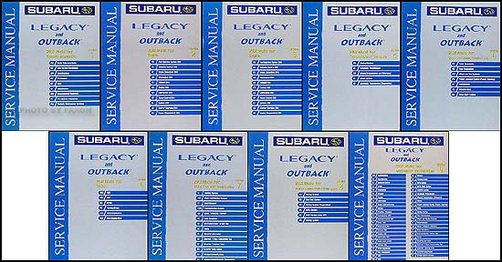 2002 Subaru Legacy & Outback Repair Manual Set Original - 9 volumes