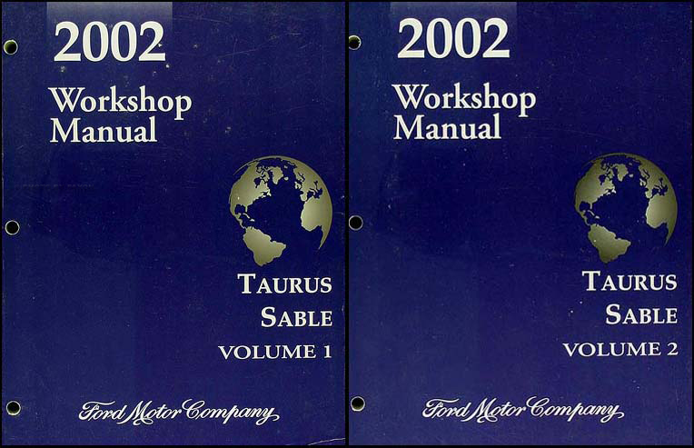 2002 Ford Taurus Mercury Sable Repair Shop Manual Original 2 Volume Set