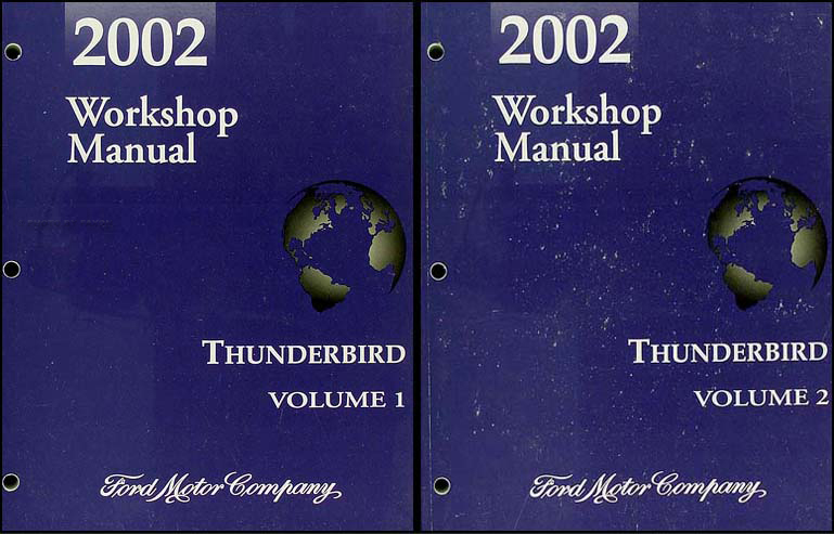 2002 Ford Thunderbird Shop Manual 2 Volume Set Original