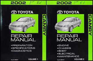 2002 Toyota Camry Repair Manual 2 Volume Set Original 